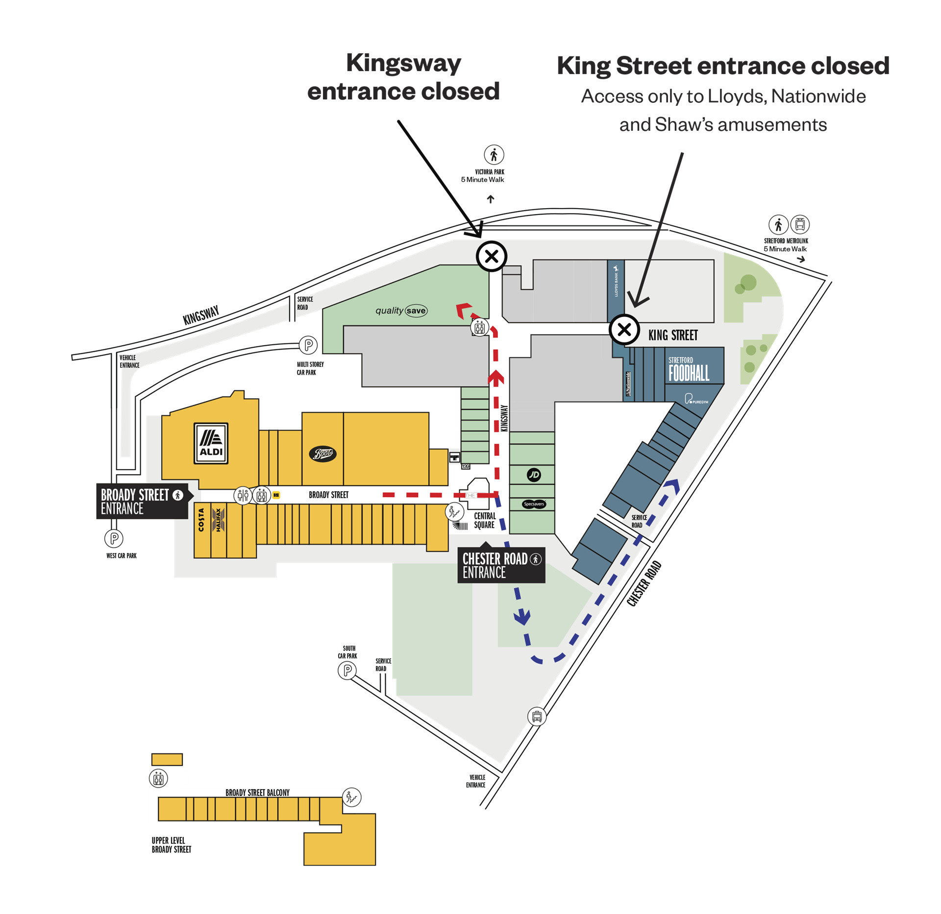 Find Us Directions to Stretford Town Centre
